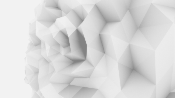White Low Poly Sphere Motion Background
