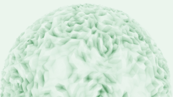 Green Low Poly Sphere Motion Background