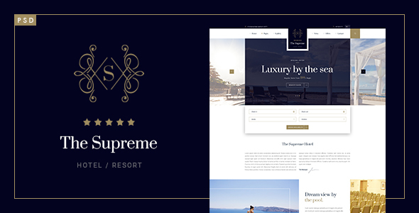 The Supreme - Luxury Hotel | Resort PSD Template