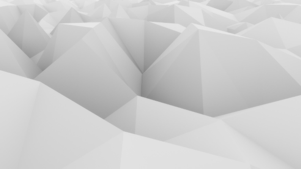 Low Poly White Polygonal Motion Background