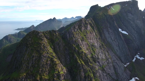 Lofoten Archipelago Islands Aerial Footage