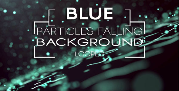 Blue Particle Falling Background