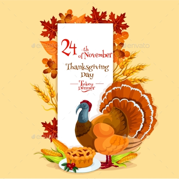 Thanksgiving Day Invitation Card Template