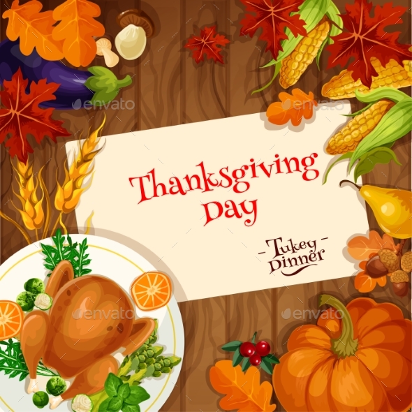 Thanksgiving Turkey Dinner Invitation Card