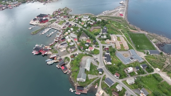 Lofoten Archipelago Islands Aerial Footage