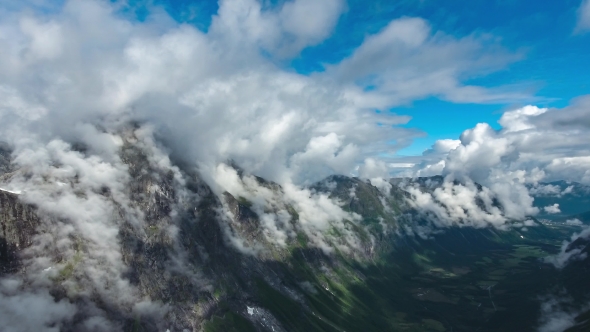 Aerial Footage Beautiful Nature Norway.