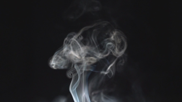 . Smoke On Black Background.