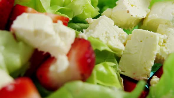 Fresh cheese with vegetables