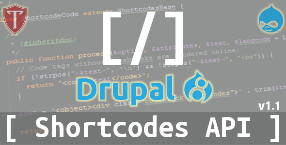 Shortcodes API for Drupal 8