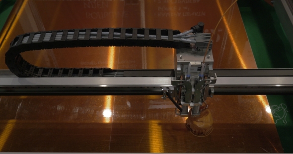 Mechanism Of 3D Printer Working On Printing Plastic Toys