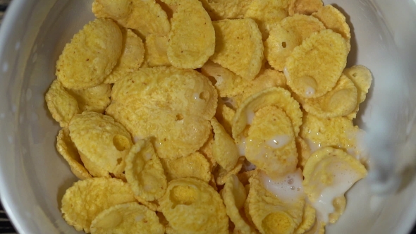 Corn Flakes In a Bowl