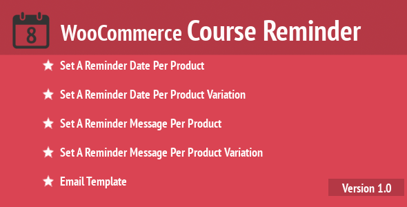 WooCommerce Course Reminder