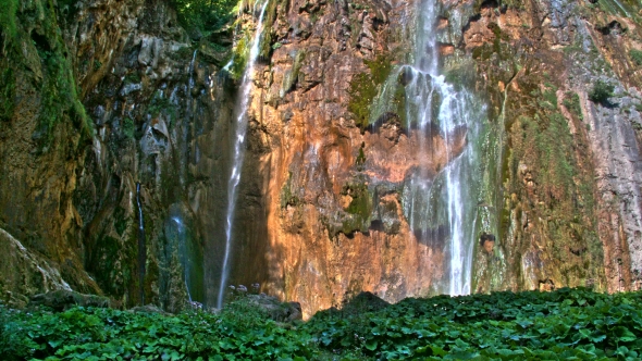 Beautiful Waterfalls in Plitvice National Park