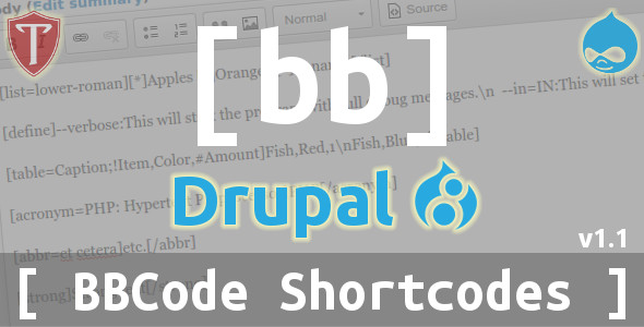 BBCode Shortcodes for Drupal 8