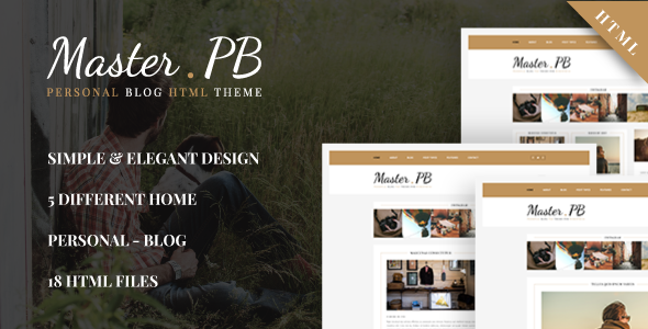 Master PB - Personal Blog HTML Template