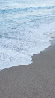 Vertical Video of Sea Water Near the Seashore Slow Motion