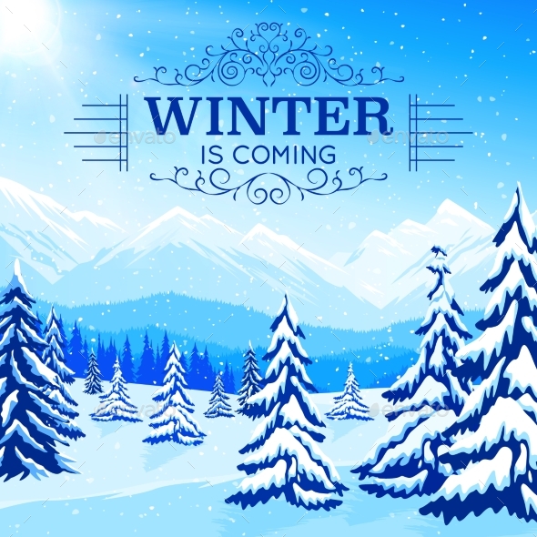 Winter Landscape Poster
