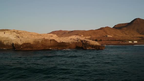 Majestic scenery of beach and sea