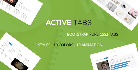 Active - A Responsive Bootstrap Pure CSS3 Tabs