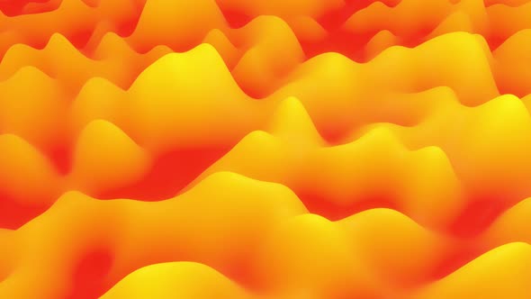 Looped Animation Red Yellow Color Surface