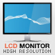 High resolution LCD Monitor / Display vector - GraphicRiver Item for Sale