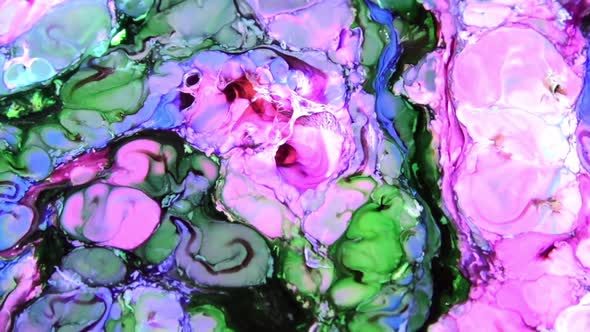 Liquid Colorful Paint Pattens Mix In Slow Motion 55