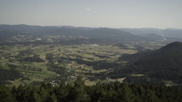 Aerial Forest and Village View 4K