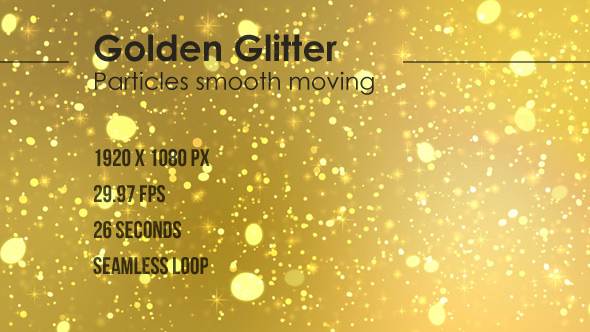 Golden Glitter Particles
