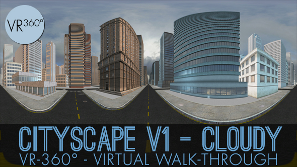 VR-360° Cityscape V1 Cloudy