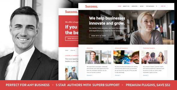 Sukces - motyw WordPress dla firm i profesjonalistów