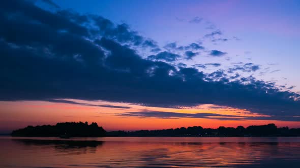 Colour Sunrise with Boats on the Water 