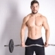 Strong Topless Man Doing Exercise With Dumbbells - VideoHive Item for Sale