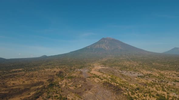 Active Volcano Gunung Agung in Bali Indonesia