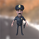 Policeman cartoon character with baton - 3DOcean Item for Sale