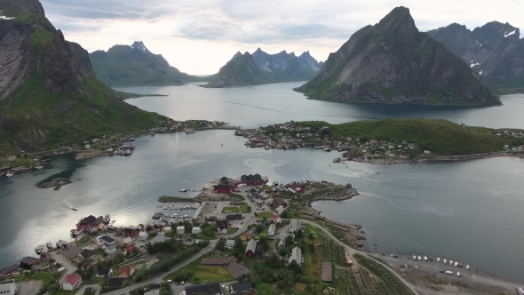 Lofoten Archipelago Islands Aerial Footage