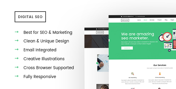 Digital SEO -  Responsive SEO and Marketing Template