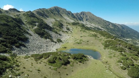 Aerial footage of Bulgaria Majestic Pirin Mountain 4