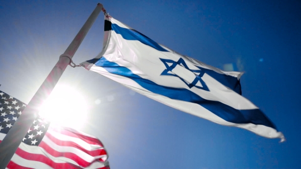 Flags Of Israel And USA