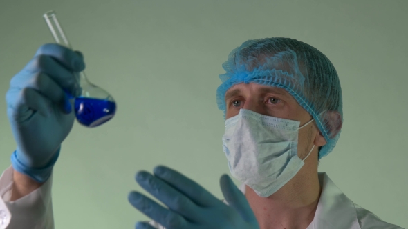 Laboratory Work In a Chemical Laboratory With Test Tubes
