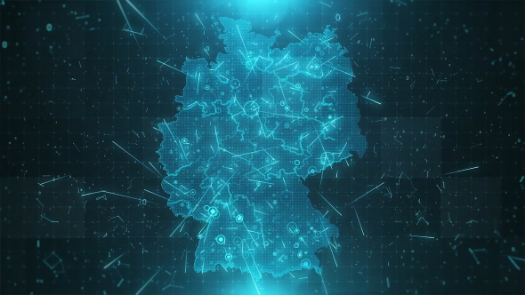 Germany Map Background Cities Connections alt