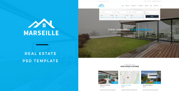 Marseille : Real Estate PSD Template