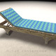 Rustic beach recliner - 3DOcean Item for Sale