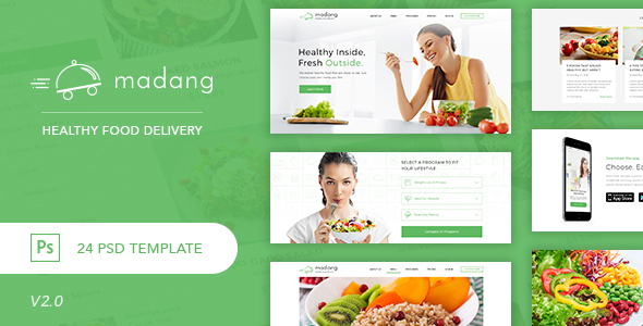 Madang - Szablon PSD dostawy zdrowej żywności