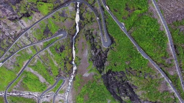 Trollstigveien Winding Mountain Road.