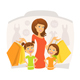 Happy Woman with Kids on Shopping - GraphicRiver Item for Sale