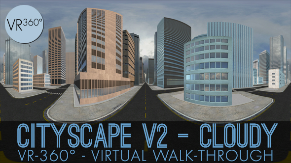 VR-360° Cityscape V2 Cloudy