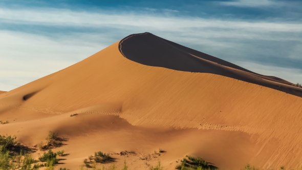 The Top Of The Dune Hill In Desert Altyn-Emel, Kazakhstan