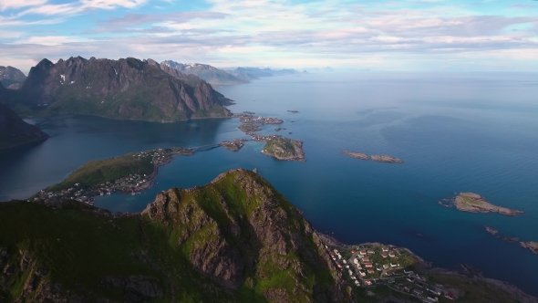 Lofoten Archipelago Islands Aerial Footage