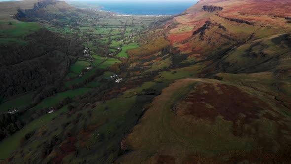 Glenariff is a valley of County Antrim, Northern Ireland. This glacially carved glen has a mouth on