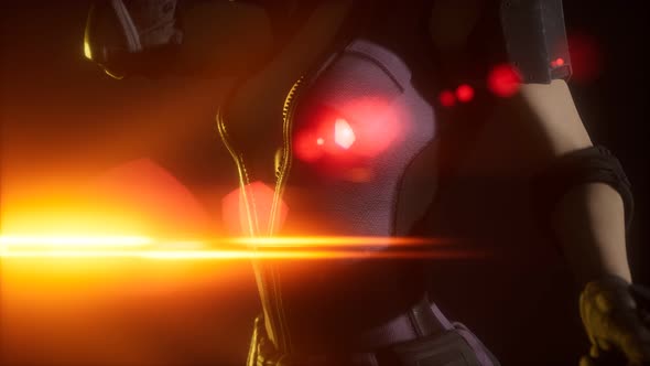 Cyberpunk Young Woman, Futuristic Style alt